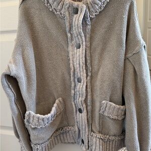 We The Free light gray knit sweater